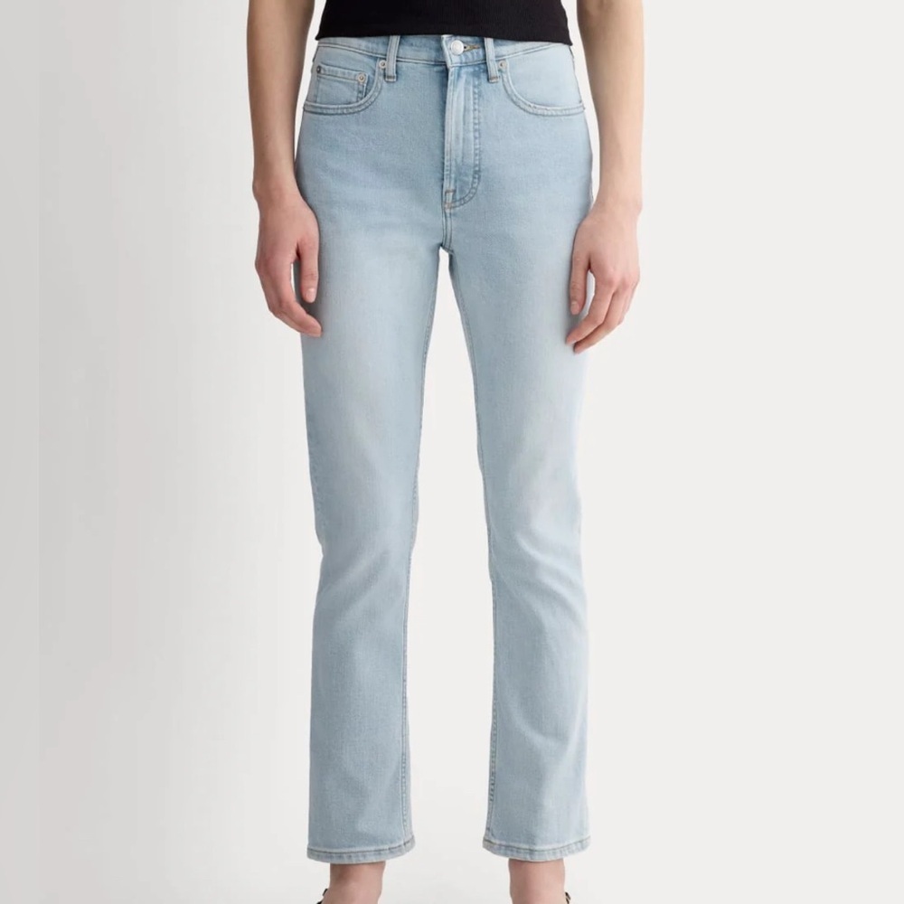 Everlane Light Wash Blue The Original Cheeky Jean Organic Cotton 28 Ankle